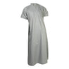 Light Gray V-Neck Short Sleeve Casual Cotton Men's Thobe Arab Robe Dishdasha - Hijaz