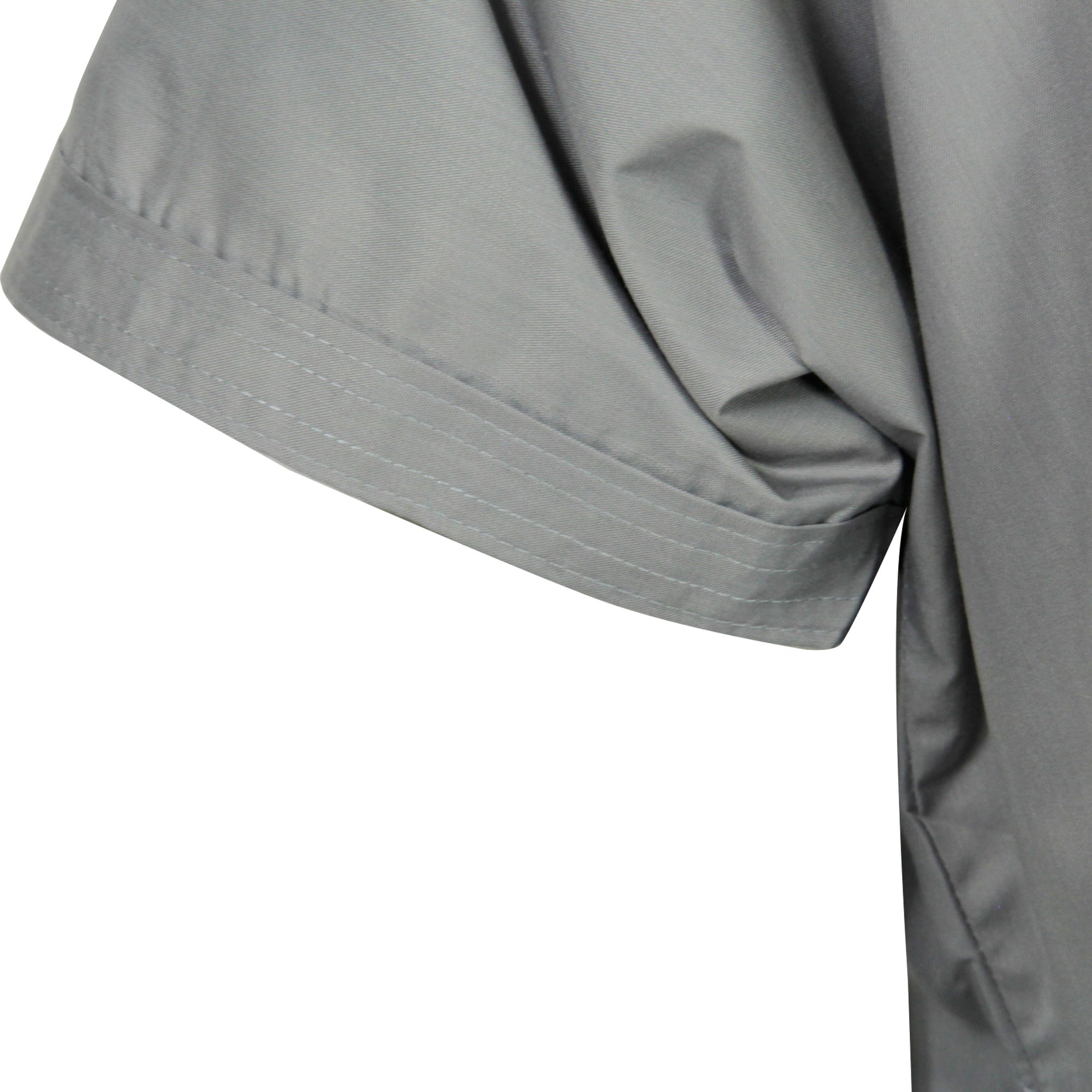 Light Gray V-Neck Short Sleeve Casual Cotton Men's Thobe Arab Robe Dishdasha - Hijaz