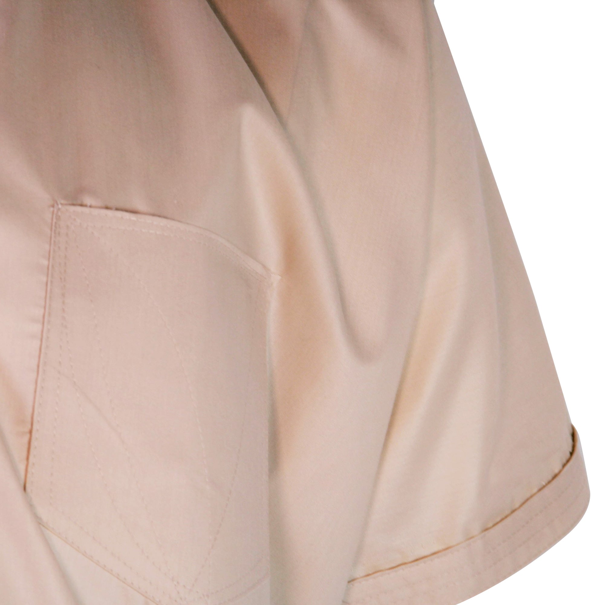Peach V-Neck Short Sleeve Casual Cotton Men's Thobe Arab Robe Dishdasha - Hijaz