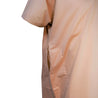 Peach V-Neck Short Sleeve Casual Cotton Men's Thobe Arab Robe Dishdasha - Hijaz