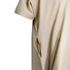 Tan V-Neck Short Sleeve Casual Cotton Men's Thobe Arab Robe Dishdasha - Hijaz