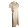 Light Brown V-Neck Short Sleeve Casual Cotton Men's Thobe Arab Robe Dishdasha - Hijaz