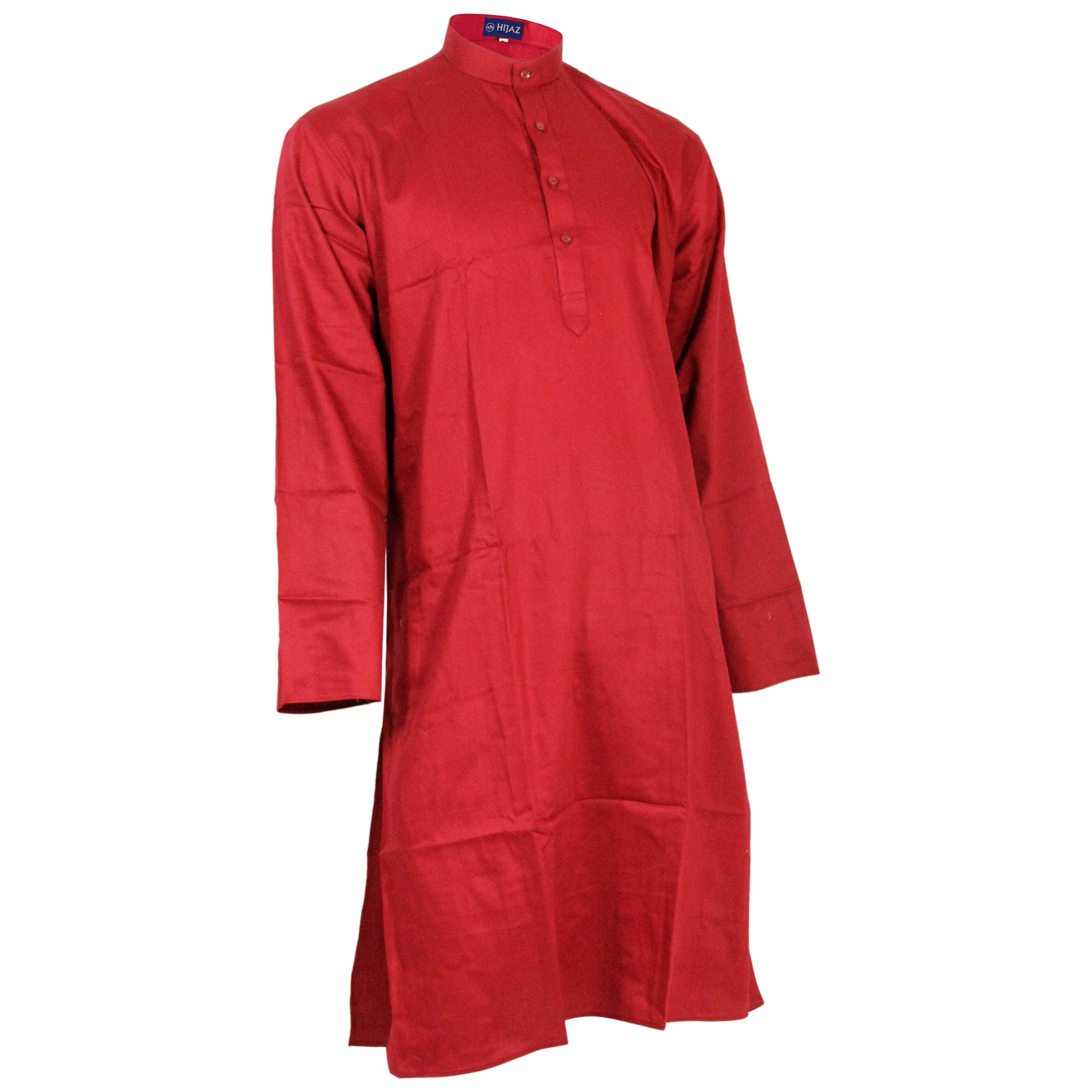 Diamond Printed Soft Cotton Formal Two Pocket Kurta Mandarin Collar - Hijaz