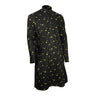 Black and Gold Foil Long Authentic Indian Pattern Kurta with Pockets - Hijaz