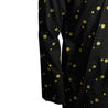 Black and Gold Foil Long Authentic Indian Pattern Kurta with Pockets - Hijaz