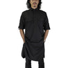 Mens Kurta Cotton Tunic Indian Party Wear Throbe Streetwear Top-BK - Hijaz