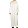 White Relax Loose Fit Long Sleeve Men's Formal Thobe Cotton Arab Robe - 58 - Hijaz