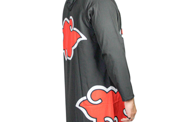 Akatsuki Robe Anime Inspired Hooded Unisex Jilbab Thobe with Pockets - Hijaz