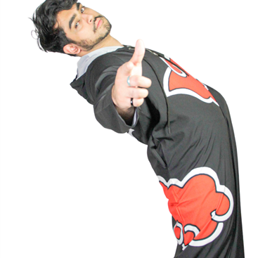 Akatsuki Robe Anime Inspired Hooded Unisex Jilbab Thobe with Pockets - Hijaz