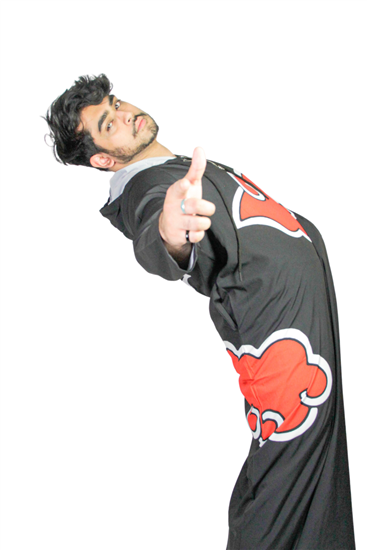 Akatsuki Robe Anime Inspired Hooded Unisex Jilbab Thobe with Pockets - Hijaz