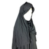 Black Women's Modest Prayer Clothes Abaya with Attached Shawl - Hijaz