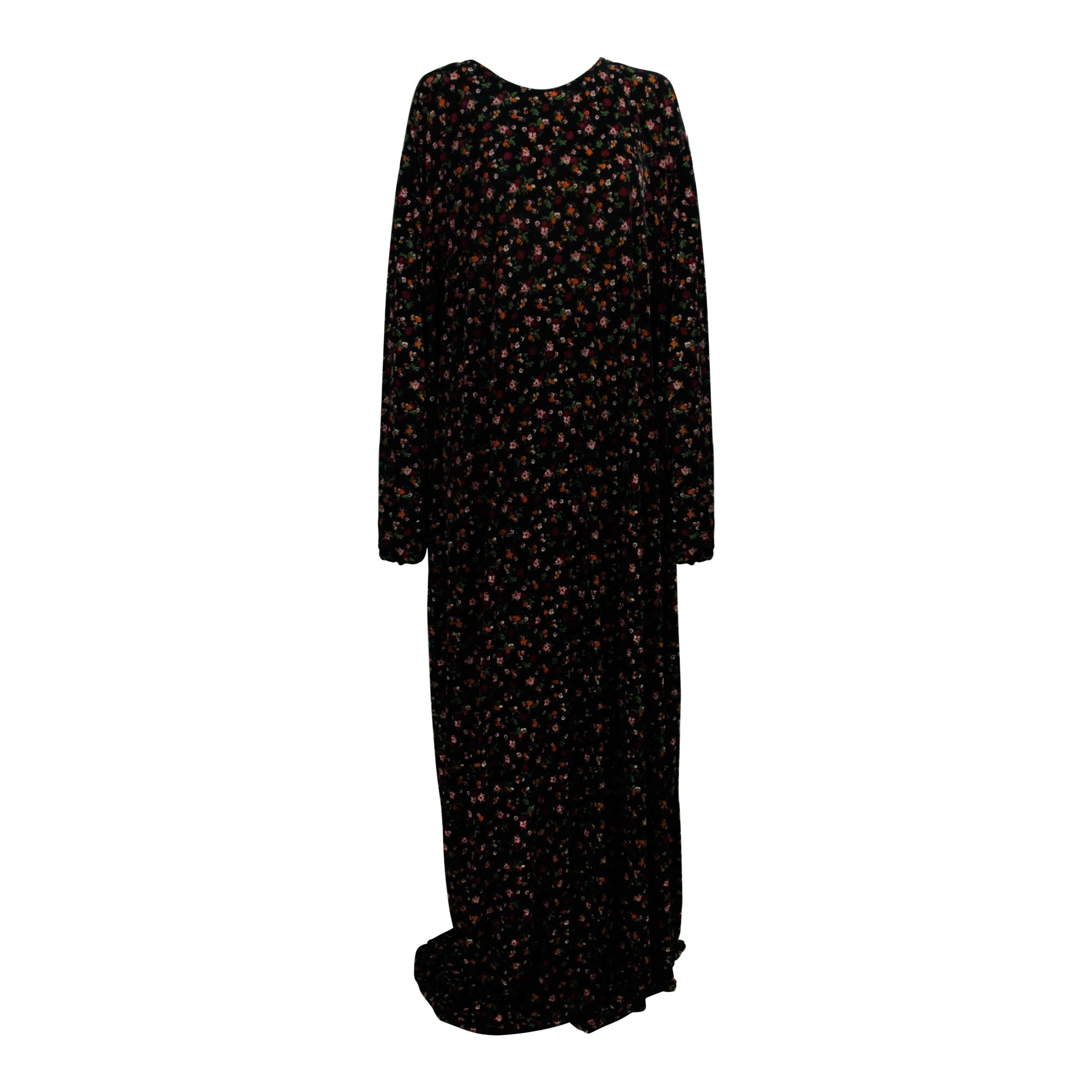 One Size Black Rose Women's Loose Prayer Clothes Abaya Gown With Hijab - Hijaz