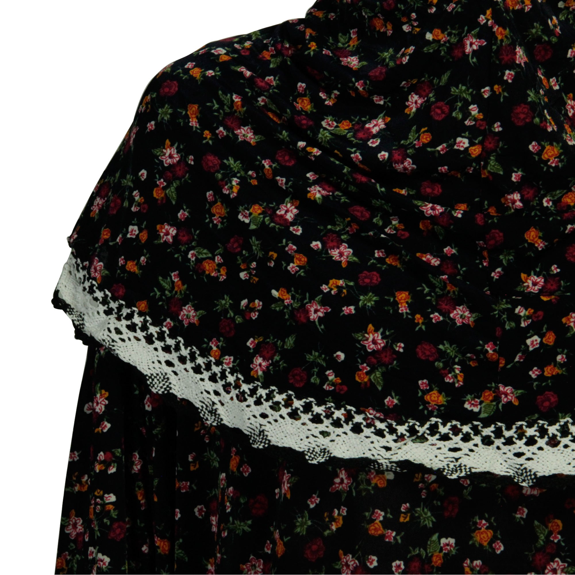 One Size Black Rose Women's Loose Prayer Clothes Abaya Gown With Hijab - Hijaz