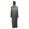 One Size Green Floral Women's Loose Prayer Clothes Abaya Gown With Hijab - Hijaz