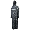 One Size Black White Women's Loose Prayer Clothes Abaya Gown With Slip On Hijab - Hijaz