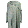One Size Light Blue Women's Loose Prayer Clothes Abaya Gown With Head Wrap Hijab - Hijaz