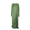 One Size Light Green Women's Loose Prayer Clothes Abaya Gown With Wrap Hijab - Hijaz