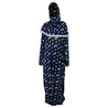 One Size Royal Blue Women's Loose Prayer Clothes Abaya Gown With Head Wrap Hijab - Hijaz