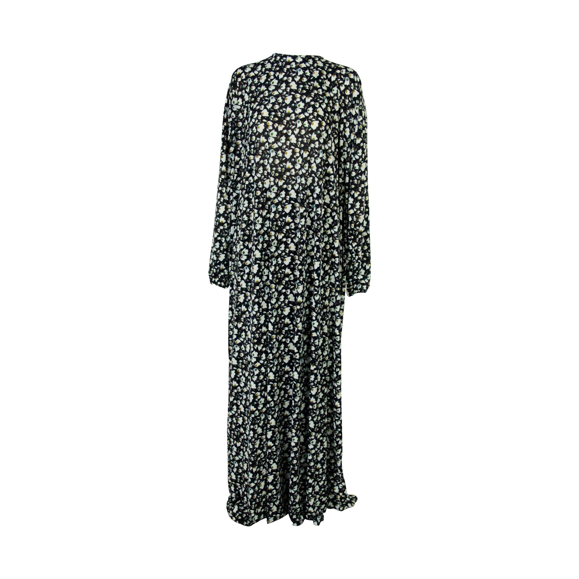 One Size Black Tulip Loose Adult Prayer Clothes Abaya Gown With Head Wrap Hijab - Hijaz