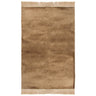 Solid Janamaz Sajadah Beige Tan Color Velour Turkish Sajda Mat with Tassels - Hijaz