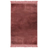 Prayer Rug 3.6' x 2.3' Solid Plain Dark Pink Color with Tassels - Hijaz