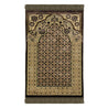 Brown Single Prayer Rug with Italian Style Design Archway and Brown Tassles - Hijaz