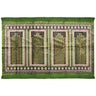Four Person Green and White Floral Archway Design Turkish Family Prayer Rug - Hijaz