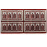 Sixteen Person Red and White Greek Key and Diamond Design Turkish Family Prayer Rug - Hijaz