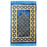 Gold Star Border Authentic Lightweight Turkish Prayer Rug with Tassles - Hijaz