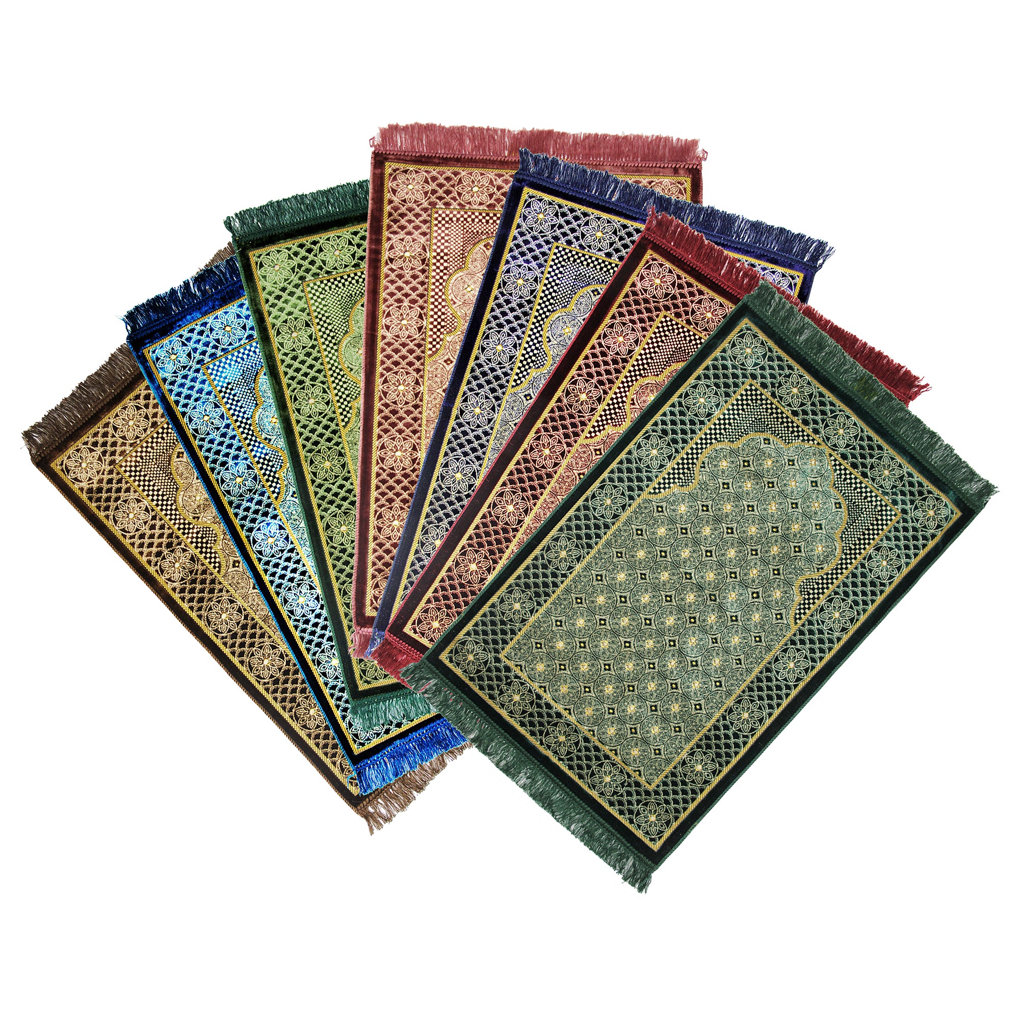 Lightweight Soft Turkish Prayer Rug Sajada Mat Janamaz Arch Lotus Border - Hijaz