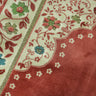 Dark Pink Floral Archway Border Soft Wide Authentic Turkish Prayer Rug Sajada - Hijaz