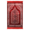 Red White Lotus Archway Border Authentic Turkish Prayer Rug Sajada - Hijaz