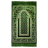 Green Intricate Archway Authenitc Turkish Prayer Rug Sajada Mat with Tassles - Hijaz
