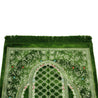 Green Intricate Archway Authenitc Turkish Prayer Rug Sajada Mat with Tassles - Hijaz