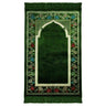 Green Multicolor Flower Border Authenitc Turkish Prayer Rug 2.4' x 3.5' Sajada Mat - Hijaz