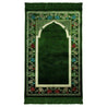 Green Multicolor Flower Border Authenitc Turkish Prayer Rug 2.4' x 3.5' Sajada Mat - Hijaz