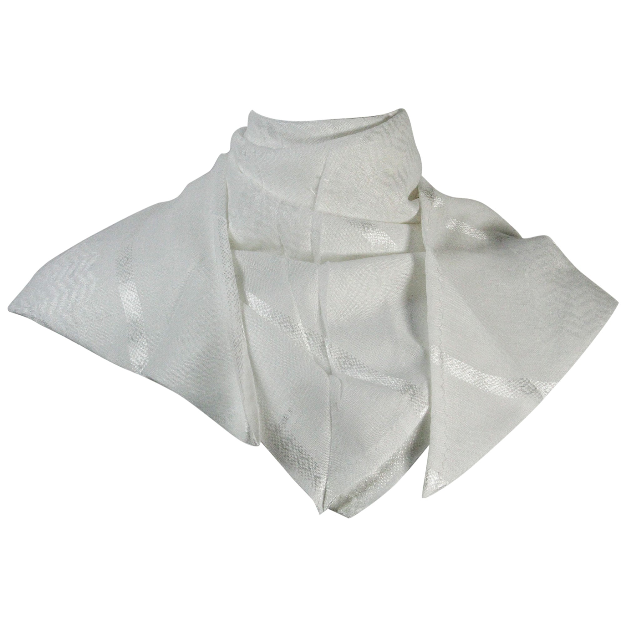 Solid Plain White Shemagh Tactical Desert Scarf Keffiyeh - Hijaz