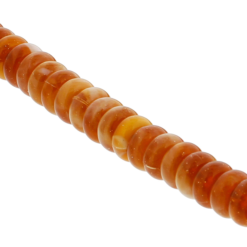 99 Count White and Orange Rosary Prayer Bead Tasbih - Hijaz