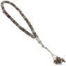 99 Count Warm Gray and White Rosary Prayer Bead Tasbih - Hijaz