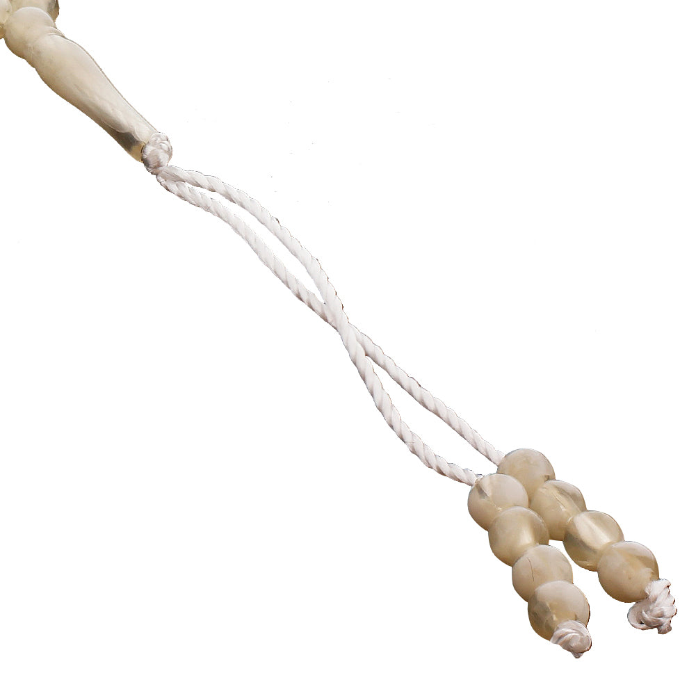 99 Count Egg Shell Colored Rosary Prayer Bead Misbaha - Hijaz
