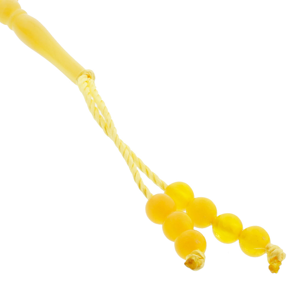 99 Count Yellow Citrine Colored Rosary Prayer Bead Tasbih - Hijaz