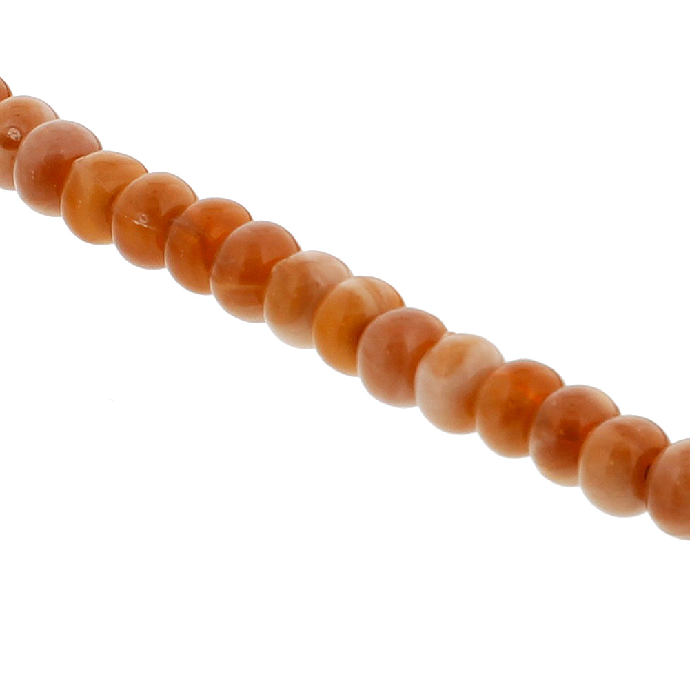99 Count Translucent Red-Orange and White Rosary Prayer Bead Tasbih with Seperatory Beads - Hijaz