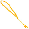 99 Count Translucent Yellow Marble Design Rosary Prayer Bead Tasbih - Hijaz