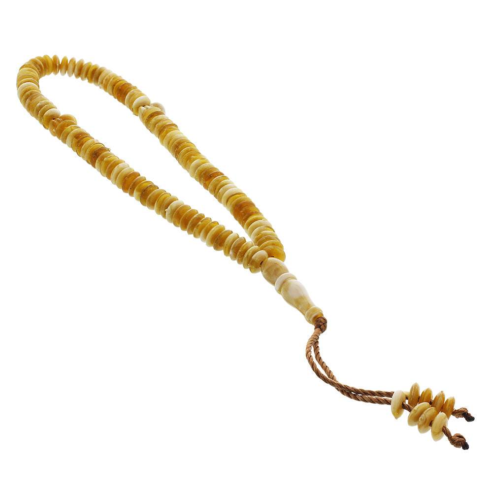 99 Count Sand Colored Flat Rosary Bead Tasbih - Hijaz