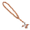 33 Count Pale Orange Rosary Prayer Bead Tasbih with Horizontal Sliver Stripe Design - Hijaz