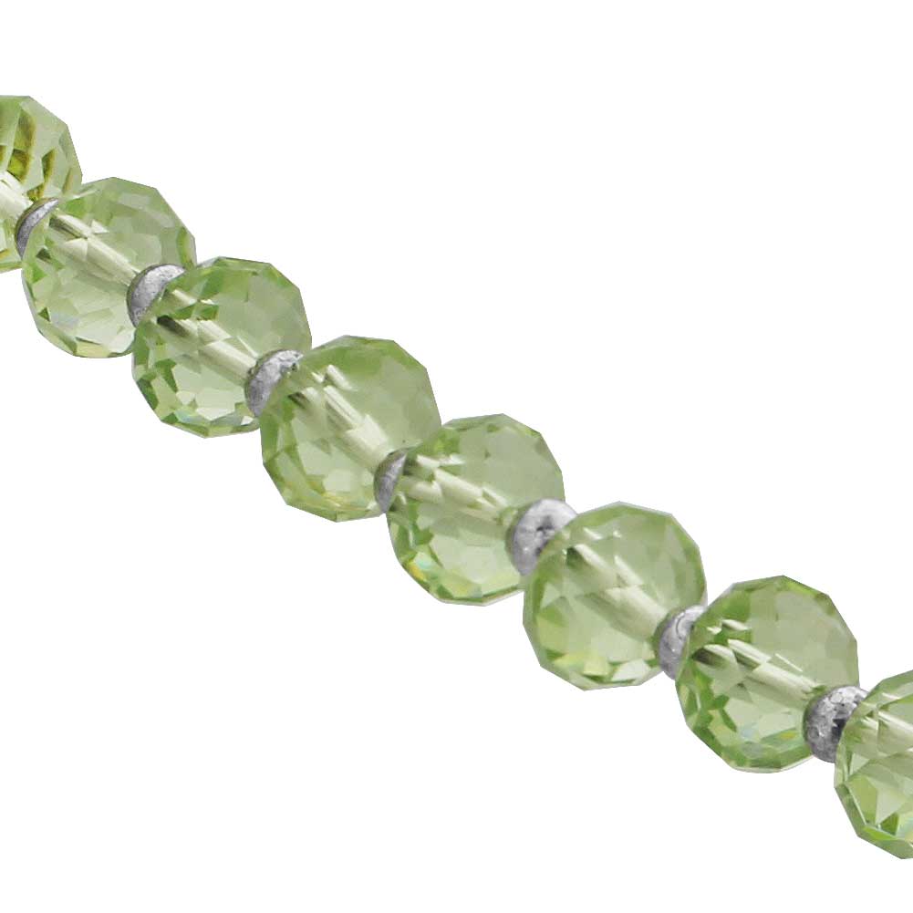 33 Count Transparent Green Glass Crystal Rosary Prayer Bead Tasbih - Hijaz