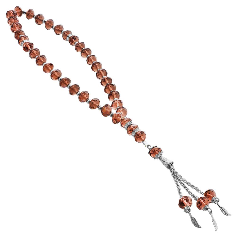 33 Count Smoky Topaz Colored Rosary Prayer Bead Tasbih - Hijaz