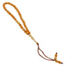 33 Count Tranlucent Orange and Brown Marbled Design Rosary Prayer Bead Tasbih - Hijaz