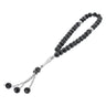33 Gray Marble Glass Bead Tasbih Rosary Prayer Beads Bracelets With Metal - Hijaz