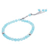 33 Clear Turquoise Marble Bead Tasbih Rosary Prayer Beads Bracelets With Metal - Hijaz